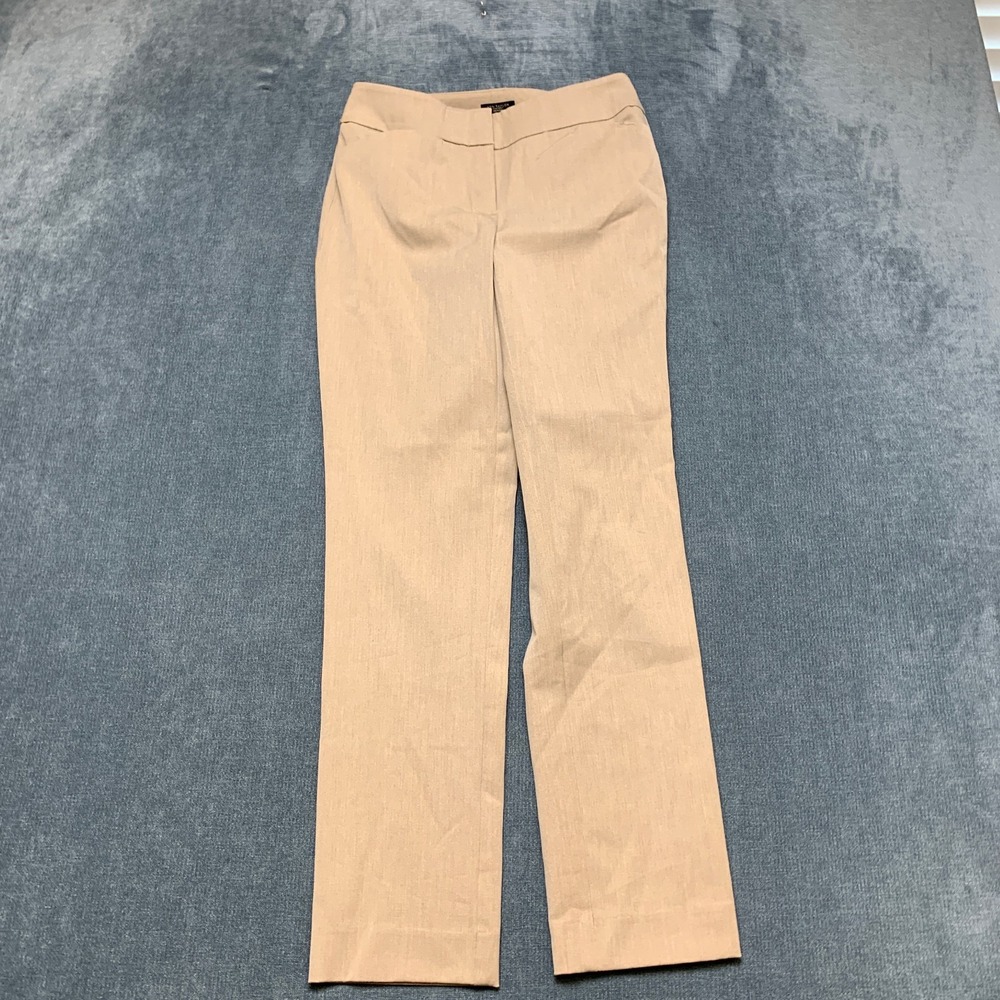 Ann Taylor Dress Pants Womens 00P Beige Straight Leg Business Formal Office Wear